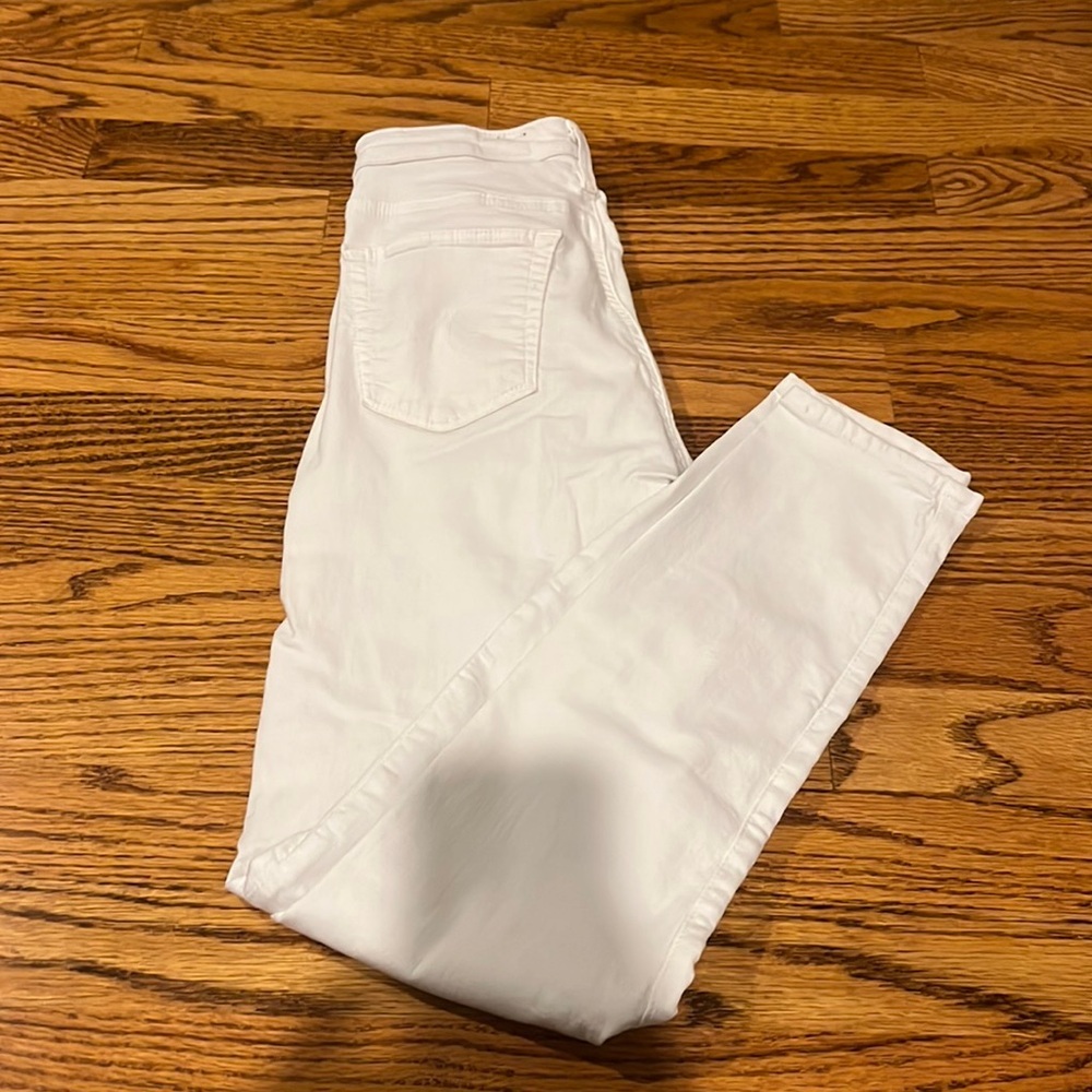 AG Adriano Goldschmied Woman’s White Legging Ankle Super Skinny Jeans Size 26R